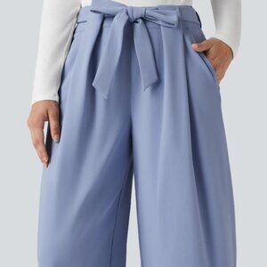 HALARA High Waisted Tie Casual Baggy Pants with Pockets